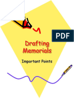 Drafting Memorials: Important Points