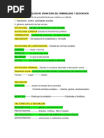 Tecnicas Sociologicas en Materia de Criminalidad y Desviacion