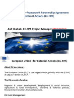 European Union - Framework Partnership Agreement For External Actions (EC-FPA)