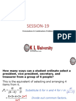 Session-19: Permutations & Combinations Problems