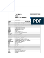 Analisis de Precios Unitarios