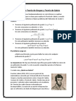 Informe de Teoría de Grupos y Teoría de Galois