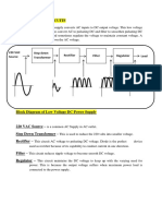 Power Supply Circuits: Load 220 VAC Source Step Down Transformer Rectifier Filter Regulator