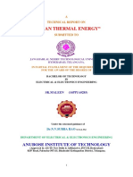 "Ocean Thermal Energy": Anubose Institute of Technology