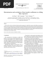 Determination and Correlation of Heat Transfer Coefficients in A Falling Film Evaporator PDF