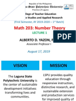 Math 203: Number Theory: Alberto D. Yazon, PHD