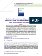 Extrinsic and Intrinsic Factors Influencing Employee Motivation: Lessons From AMREF Health Africa in Kenya