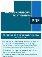 MODULE 9 Personal Relationships