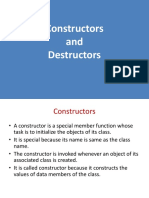 Constructors and Destructors