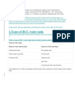 Water Tank Design Spec