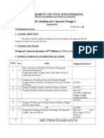 Reinforced Concrete Design-1 Course Outline