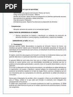 Guia de Aprendizaje II de Manipulación de Alimentos