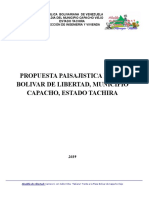 Propuesta Paisajistica Plaza Bolivar de Libertad, Municipio Capacho Viejo Estado Tachira