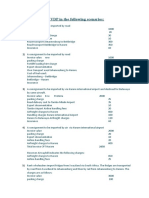 Calculate Fob and VDP in The Following Scenarios