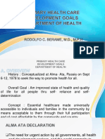 PCM Primary Health Care Development Goals and Doh