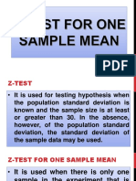 Z-TEST and T-Test