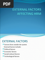 External Factors Affecting Human Resource Management (HRM)