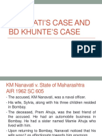 Nanavati's Case and BD Khunte's Case