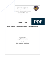 HVAC 109: Floor Plan and Ventilation System of Korean Restaurant