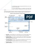 Ms Word: Parts of The Microsoft Word Window