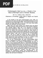 Trichostrongylus Leiperi Sp. Nov., A Parasite of The: Eland (Taurotragus Oryx) in Northern Rhodesia