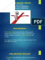 Decision Making Theory: Ananta Dutta (17MS06001) Rohit Anand (17MS06005)