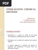 Sterilisation-Chemical Methods: Submitted By, C.Gopika Dileep 1 MSC Biotechnology