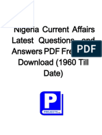 Nigeria Current Affairs Latest Questions and Answers PDF Free Download 1960 Till Date PROJECTS - NG