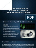 Human Persons As Oriented Towards Their Impending Death