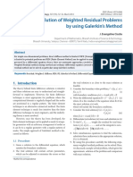 Solution of Weighted Residual Problems by Using Galerkin's Method