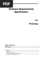 Software Requirements Specification: For Whatsapp