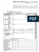 Ante Mortem (Yellow) INTERPOL DVI Form - Missing Person