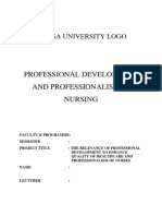 Professional Development and Professionalism in Nursing: Mahsa University Logo