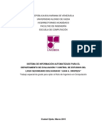 Sistema de Información Automatizado para El Departamento de Evaluación y Control de Estudios Del Liceo Secundario Bolivariano "Juan A. Oropeza"