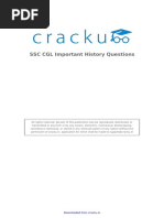 SSC CGL Important History Questions