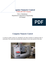 Computer Numeric Control: Prof. J. Ramkumar Department of Mechanical Engineering IIT Kanpur