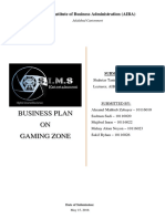 Business Plan ON Gaming Zone: Army Institute of Business Administration (AIBA)