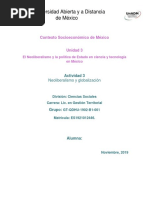 Neoliberalismo y Globalización