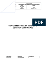 Procedimiento Trabajo Seguro en Espacios Confinados