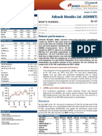 Adhunik Metaliks Ltd. (ADHMET) : Robust Performance