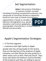 Apple Market Segmentation and Mix