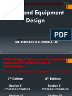 Process Equipment Design & Unit Operation Economics