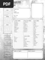 Trail of Cthulhu - Character Sheet Double