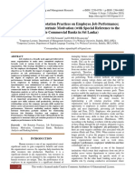 The Effect of Job Rotation Practices On Employee Job Performance Mediating Role of Intrinsic Motivation (With Special Reference To The Private Commercial Banks in Sri Lanka)