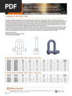 Shackles To BS 3032: 1958: Large Dee Shackle BS 3032: 1958 - Table 2 - Type A Pin