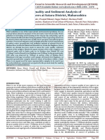 Water Quality and Sediment Analysis of Selected Rivers at Satara District, Maharashtra