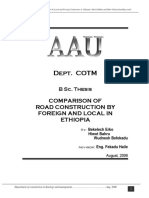 Comparison of Road Construction by Foreign and Local Contrac