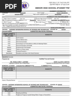 Senior High School Student Permanent Record: Republic of The Philippines Department of Education