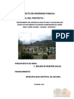 Perfil Tecnico Agua y Desague de Mayo Luren PDF