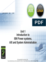 Introduction To IBM Power Systems, AIX and System Administration Unit 1